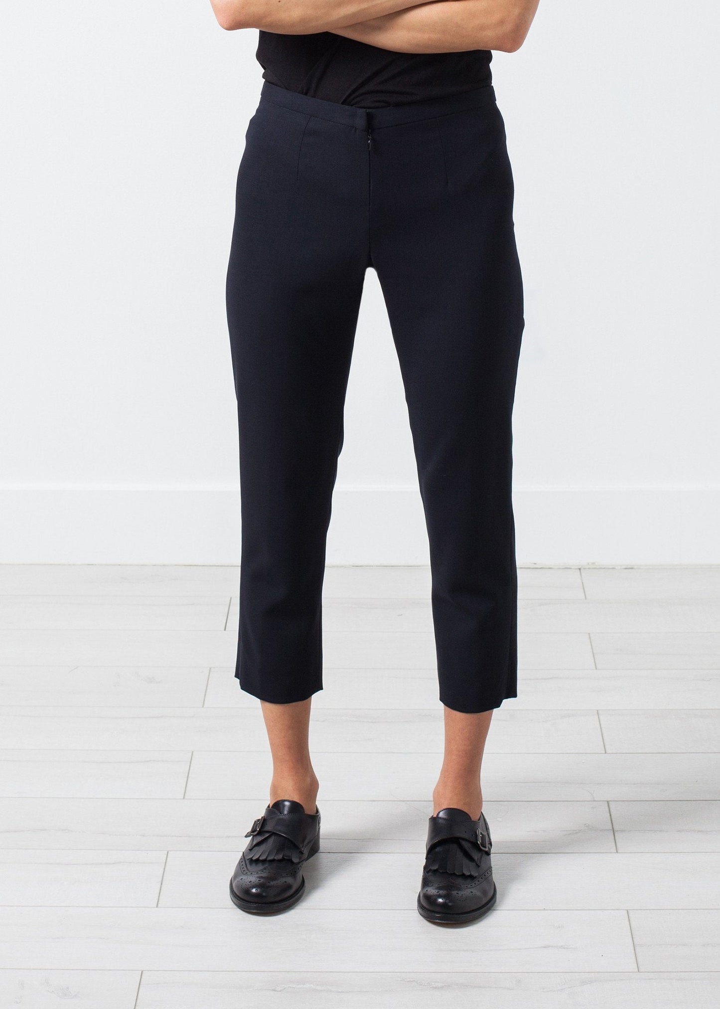 Pantalón corto de lana en azul marino