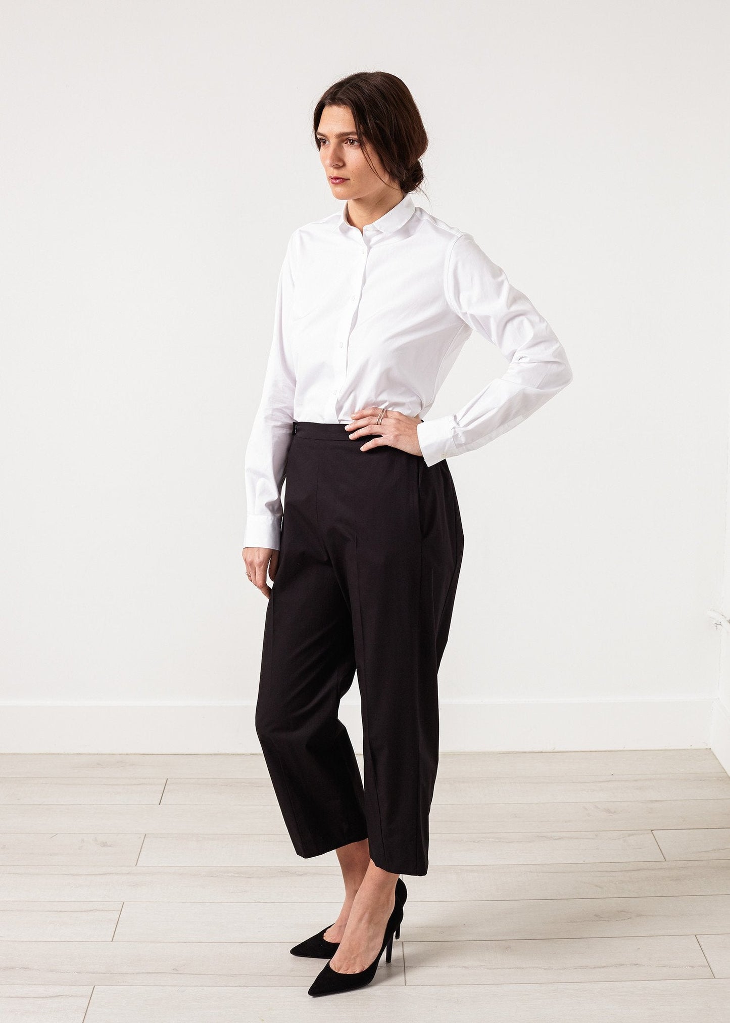Pantaloni corti larghi in nero