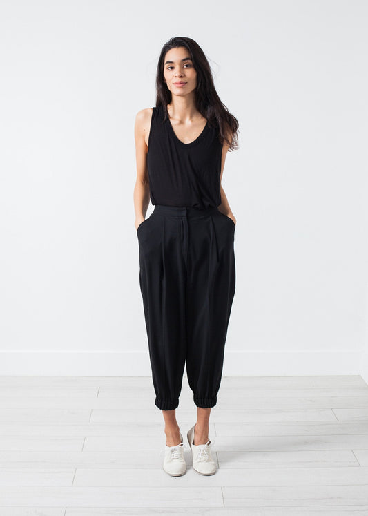 PANTALÓN DE LANA FANTÁSTICO EN NEGRO