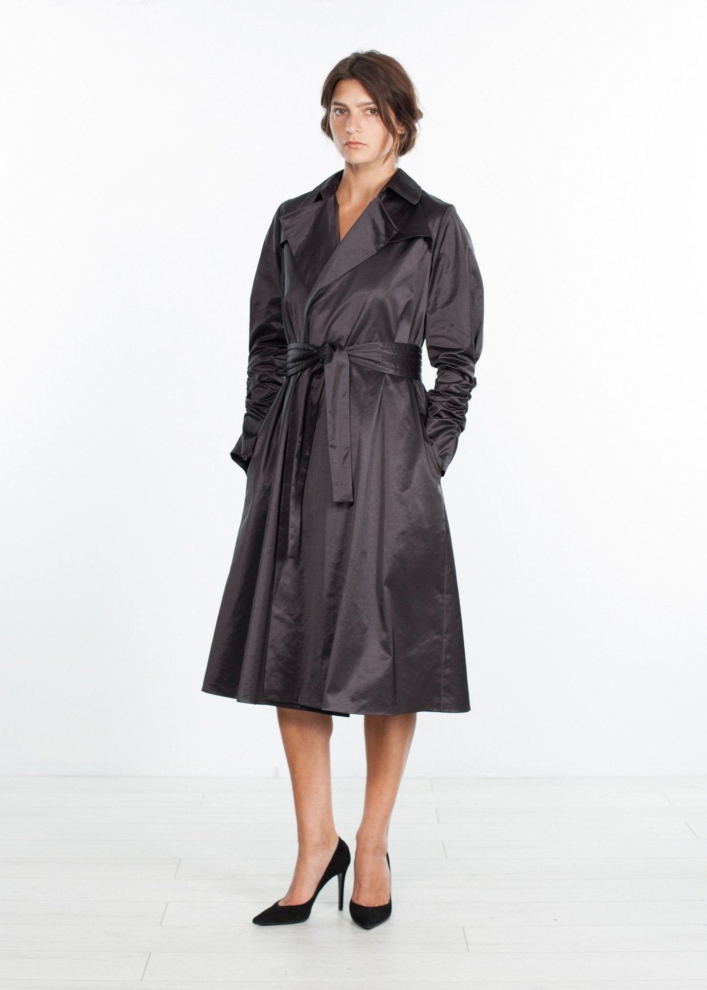 Trenchcoat in Schwarz 