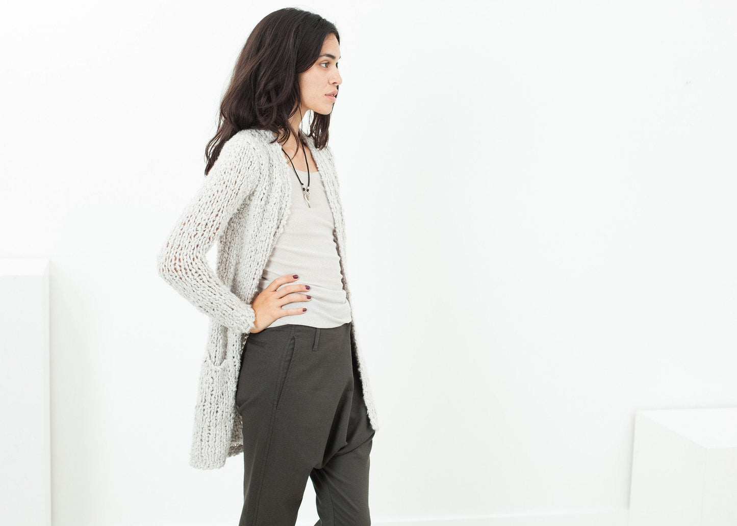 Bulk-Stitch-Cardigan in Cloud