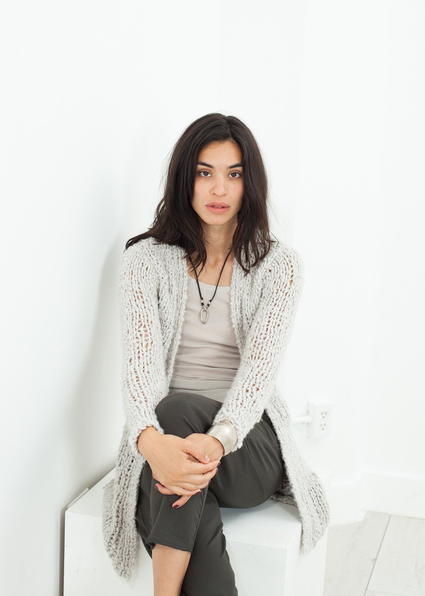Bulk-Stitch-Cardigan in Cloud