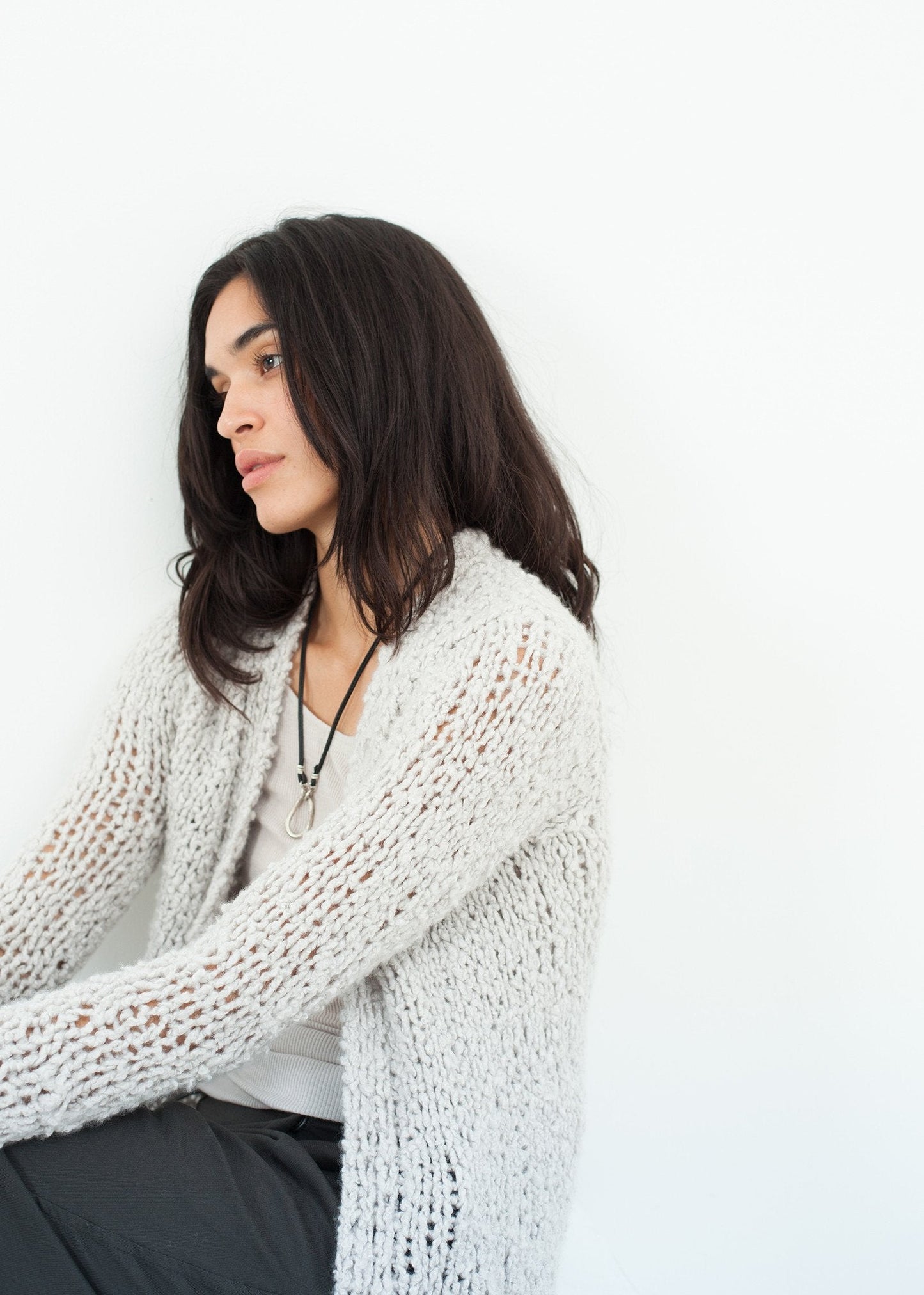 Bulk-Stitch-Cardigan in Cloud