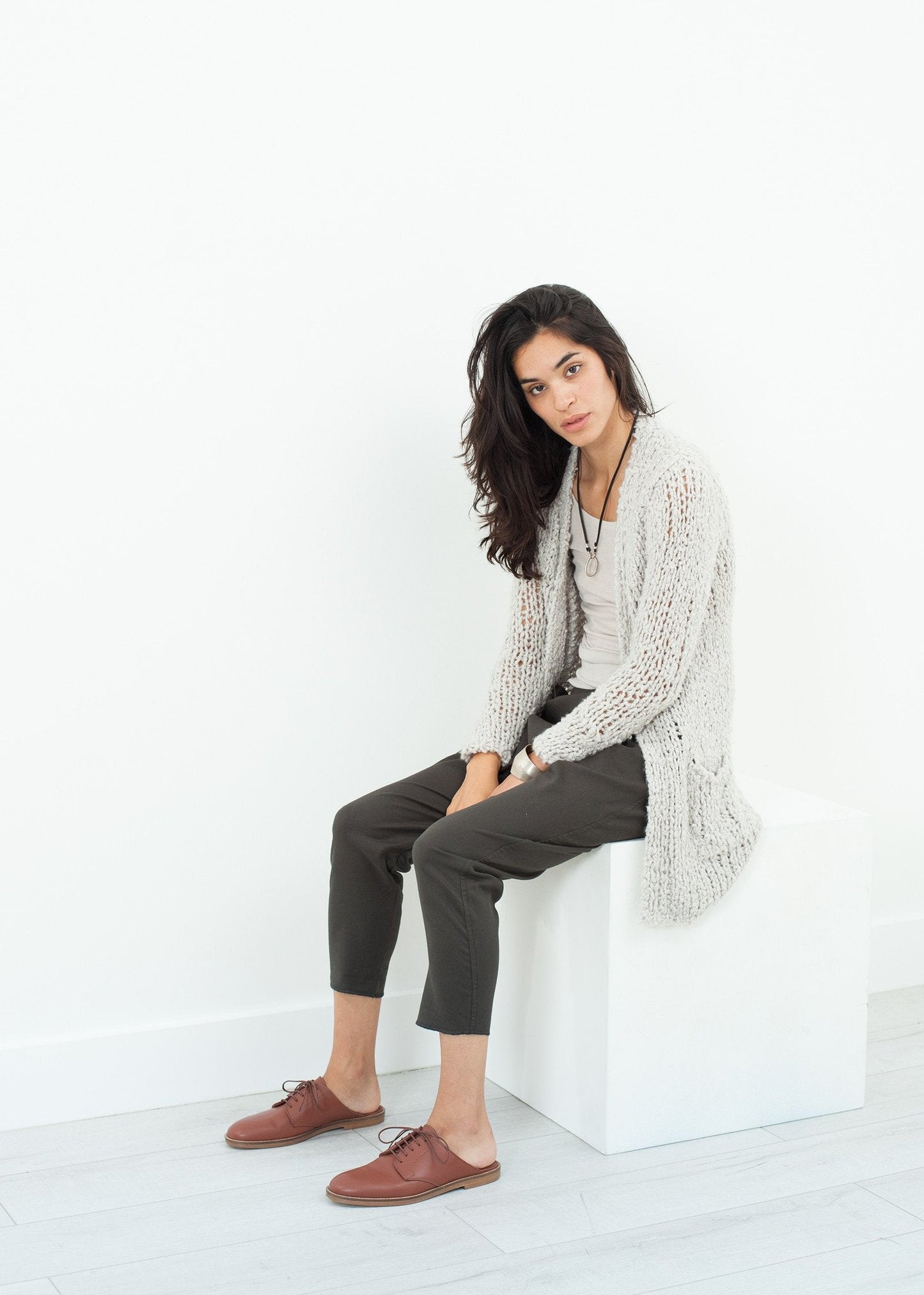 Bulk-Stitch-Cardigan in Cloud