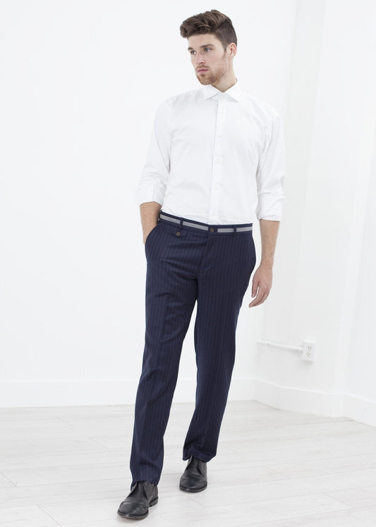 Pantalón Sinclair en rayas azul marino