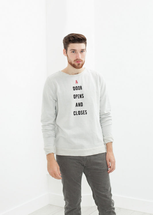 Sudadera Vintage Gris Claro 