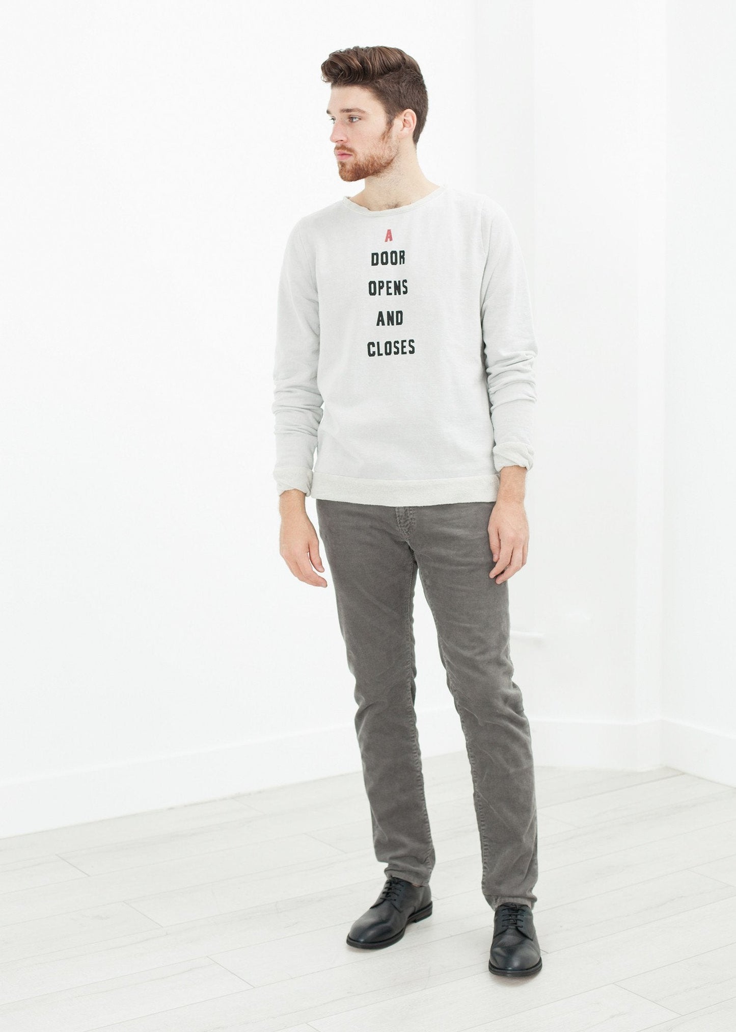 Sudadera Vintage Gris Claro 