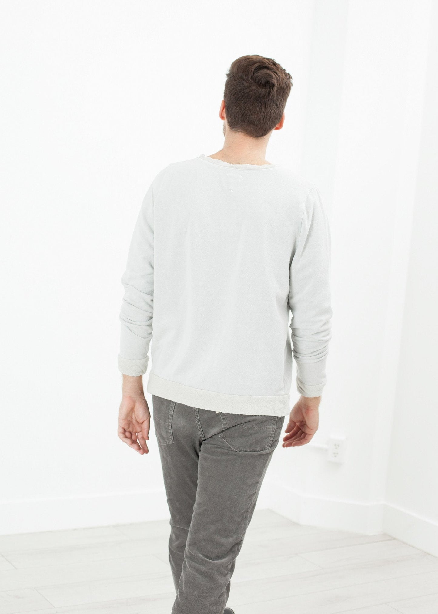 Sudadera Vintage Gris Claro 