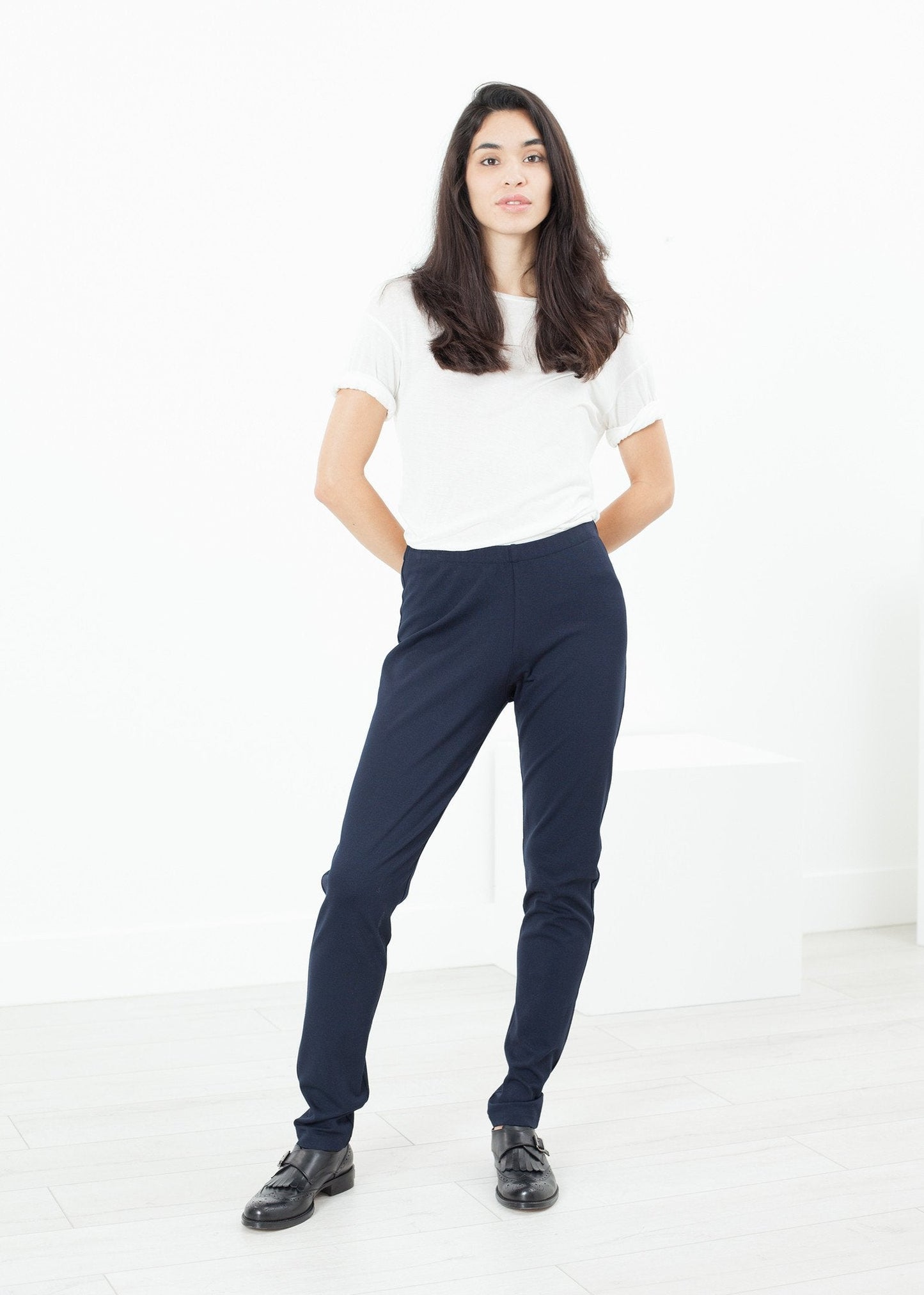 Pantaloni Easy Slim in blu marino