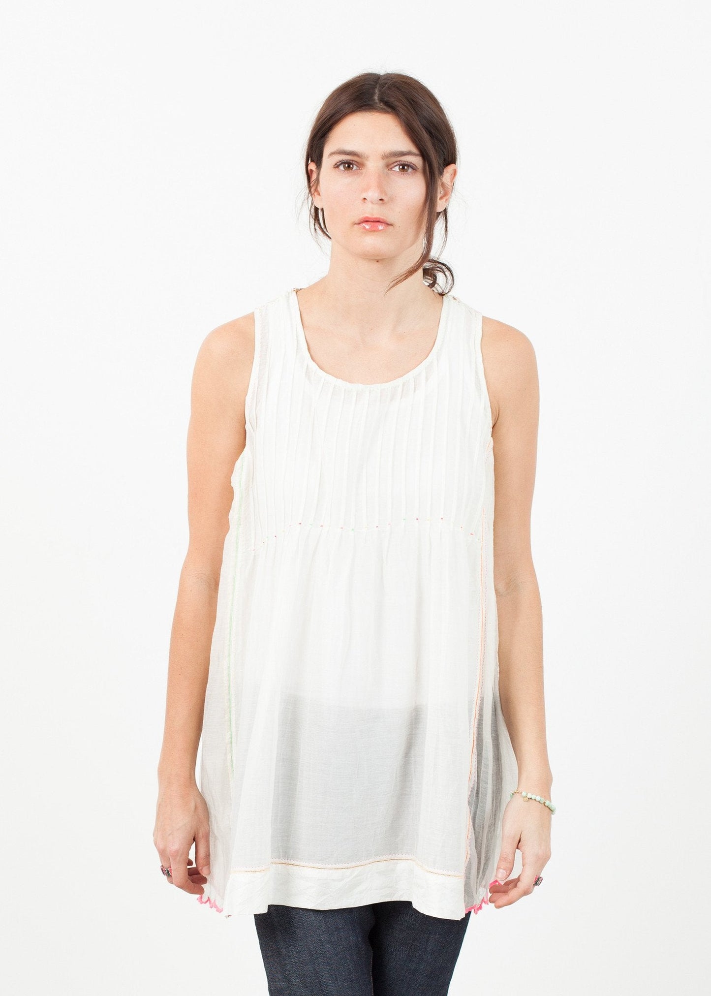 Babydoll Tank i Vit