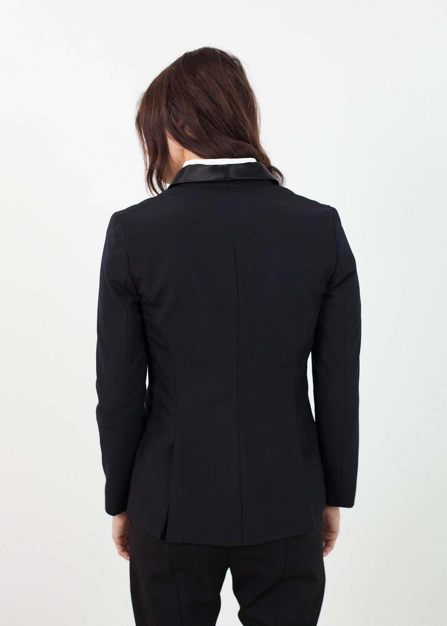 Blazer med sjalkrage i svart