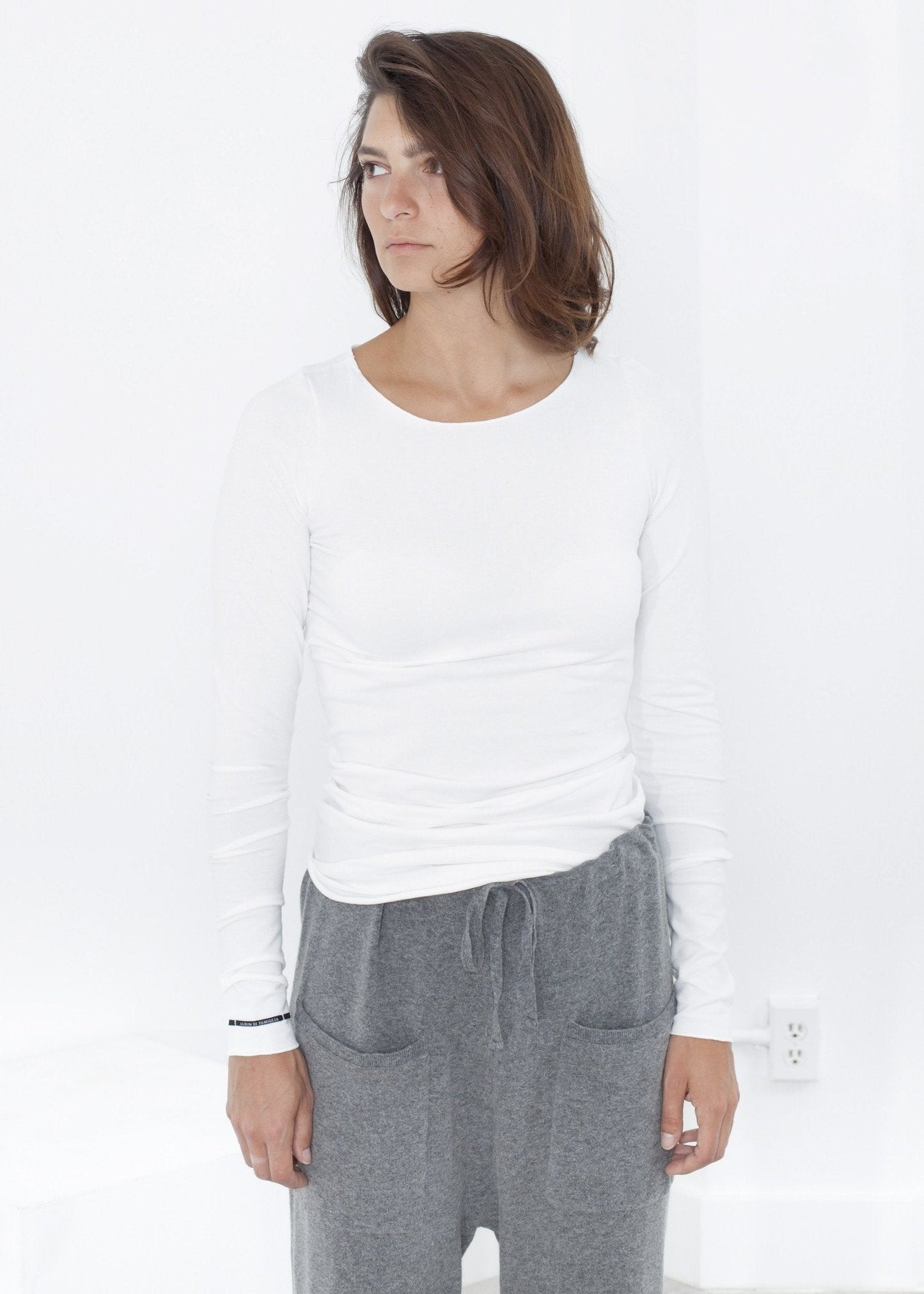 T-shirt elasticizzata al latte 