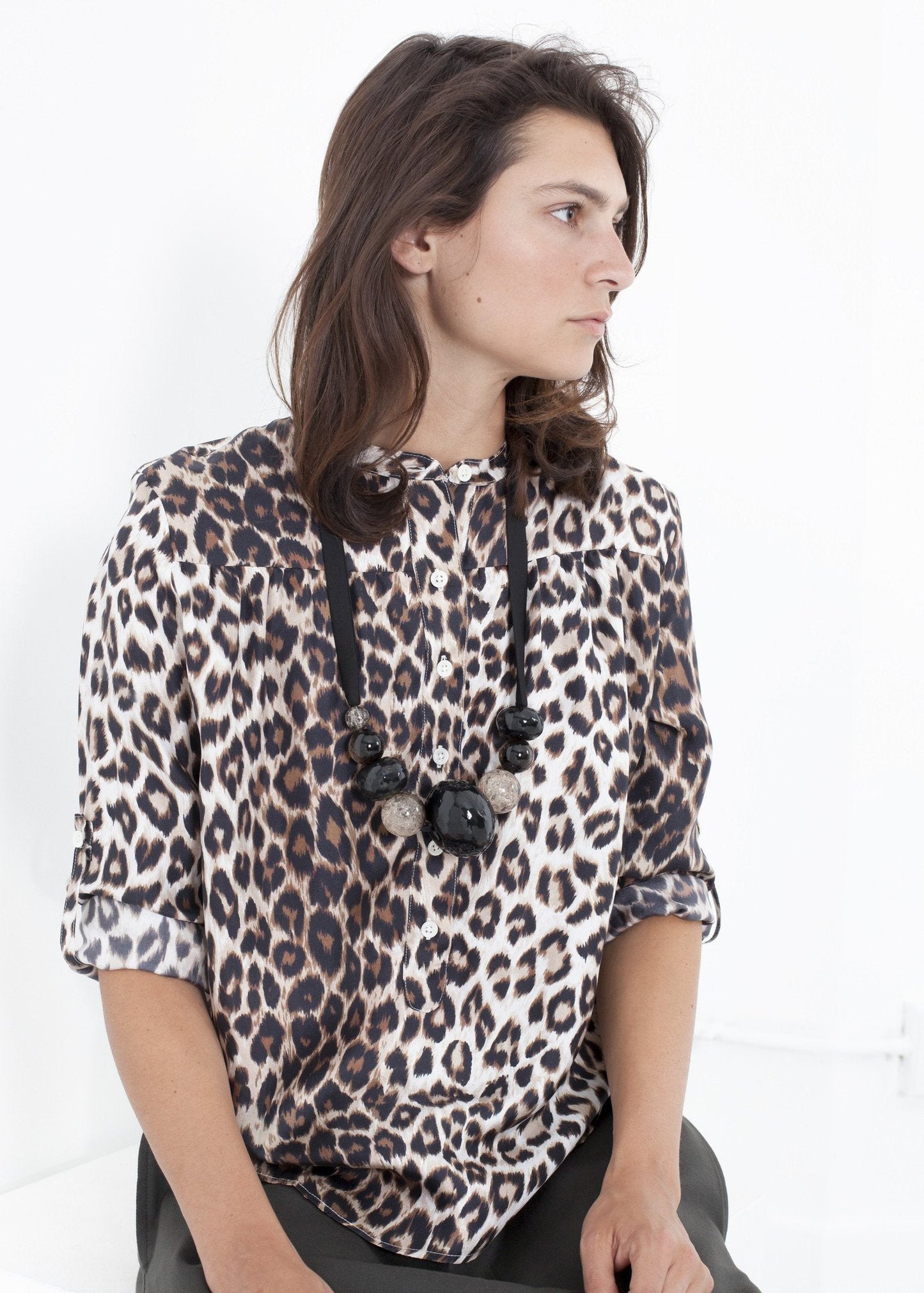 Madame L Bluse in Leopard 
