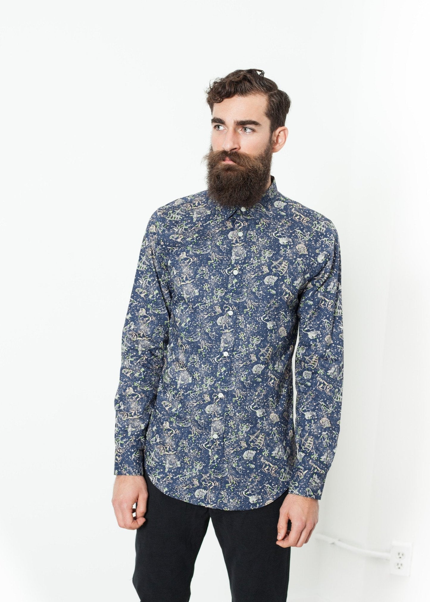 Chemise Slim Camicia en Celestial