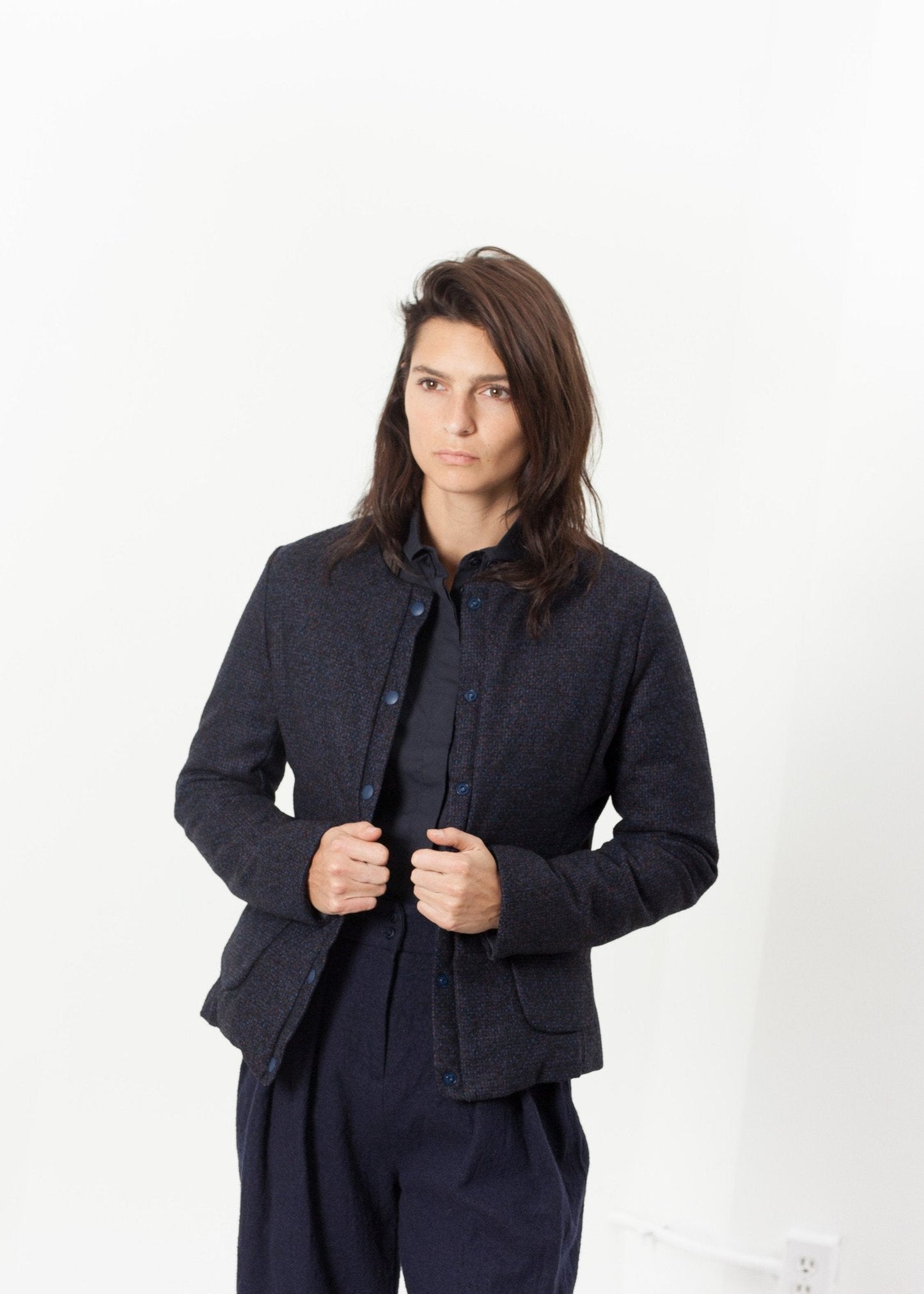 Chaqueta Camelia Reversible en Azul Marino/Azul