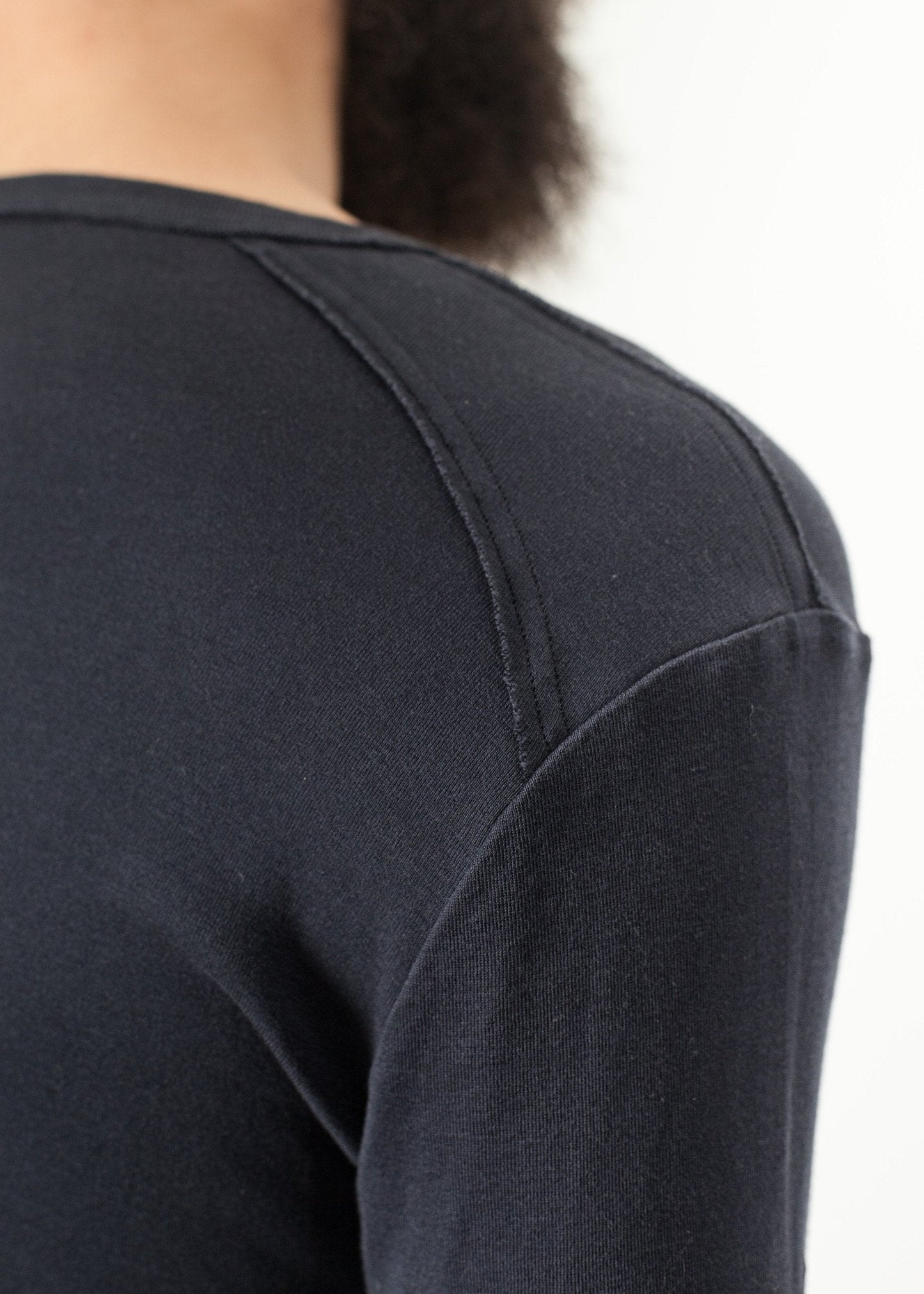 Henley en coton bleu gris
