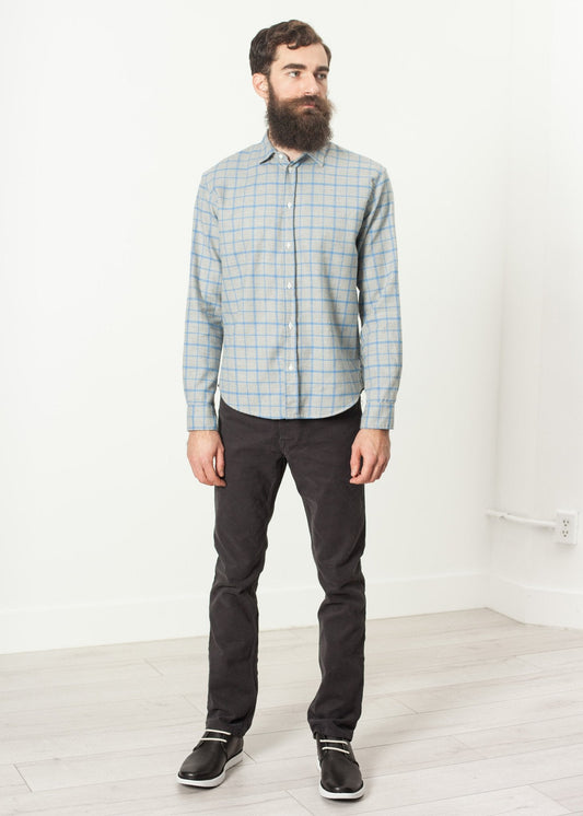 Paul Hemd aus grauem Flanell