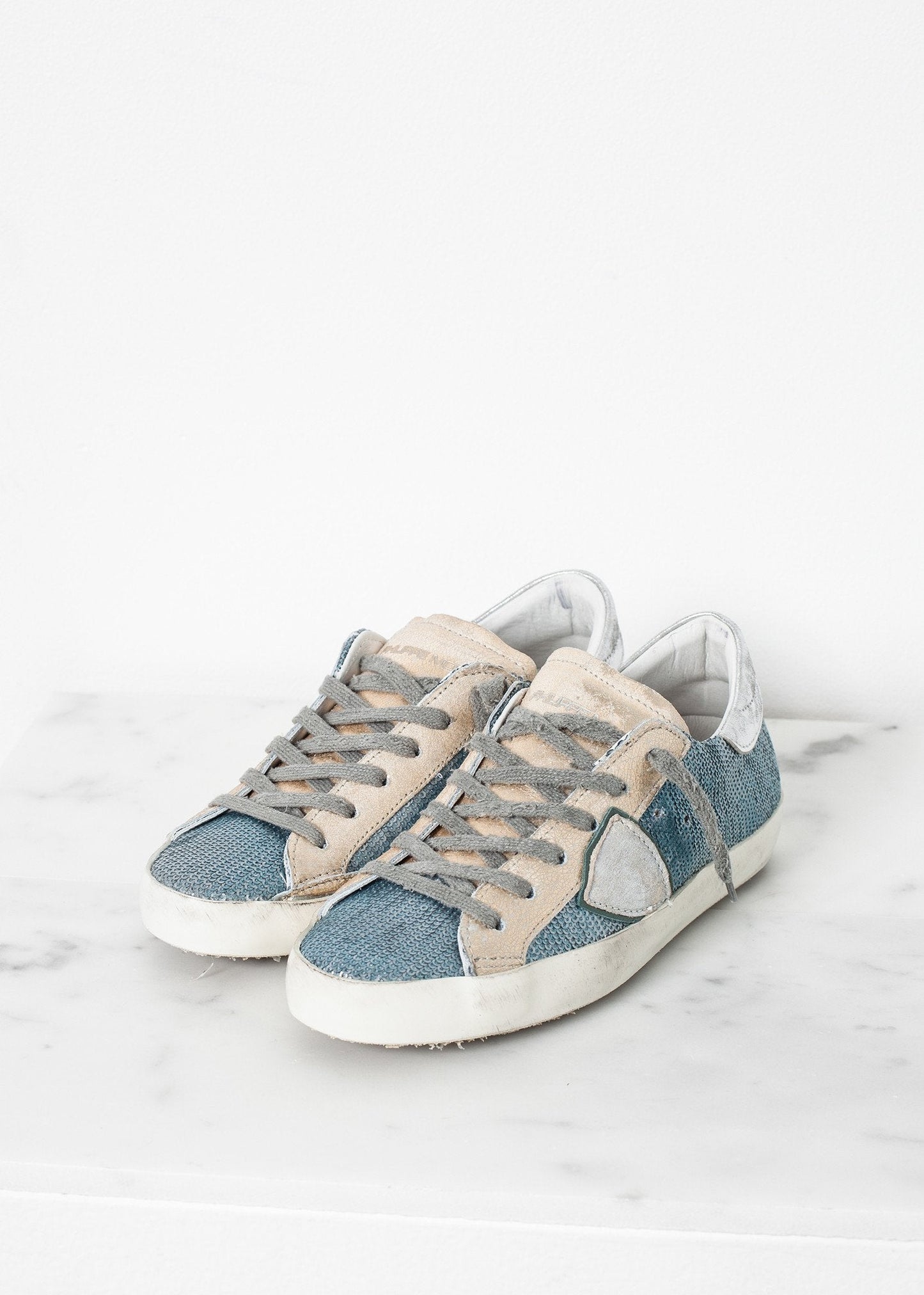Low-Top-Sneaker mit Metallic-Pailletten