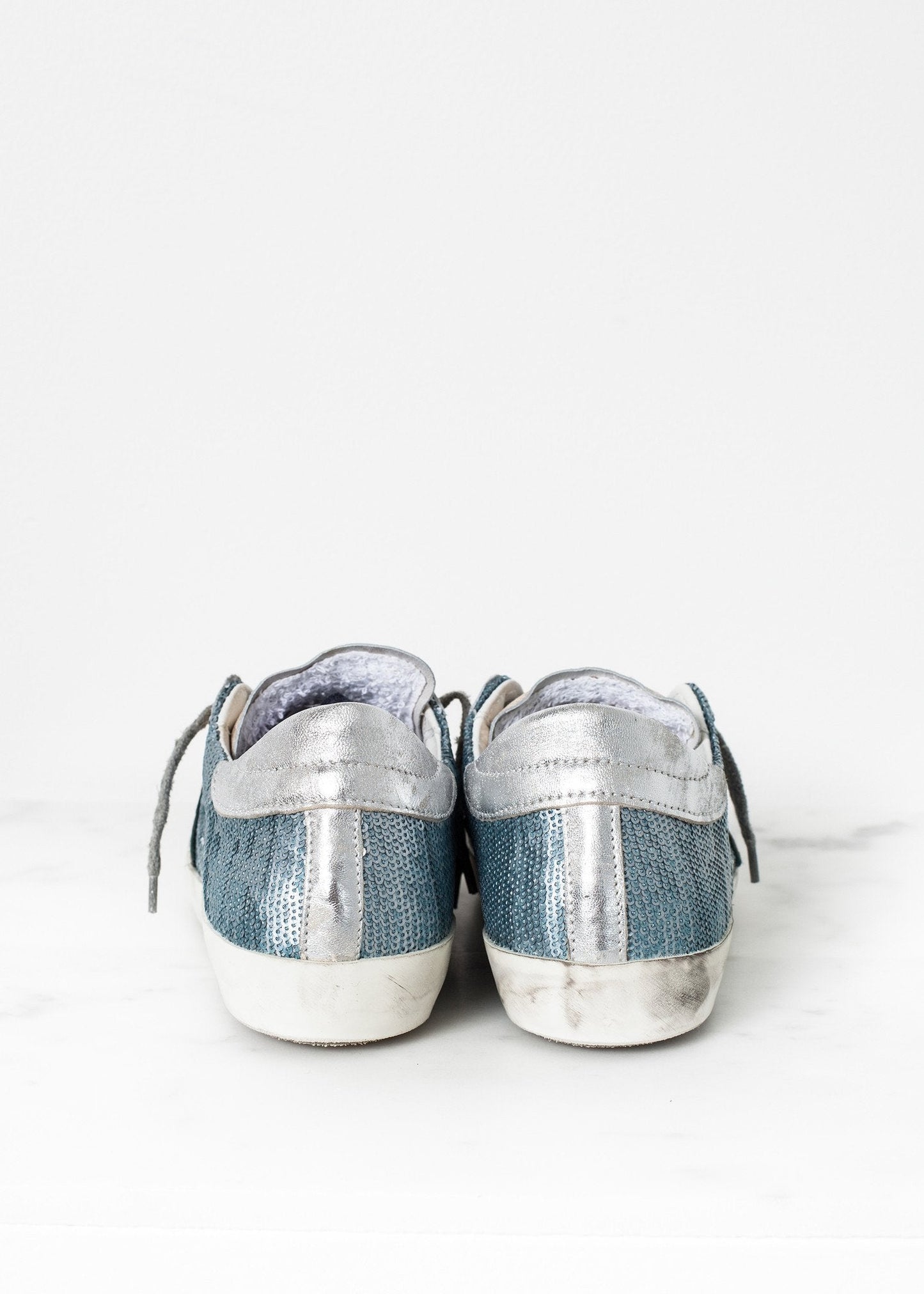 Low-Top-Sneaker mit Metallic-Pailletten