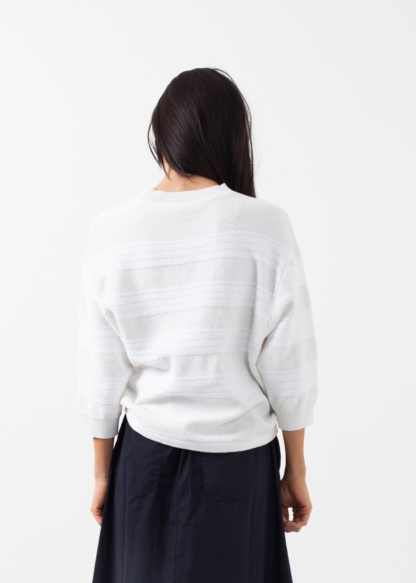 Maglione a righe larghe
