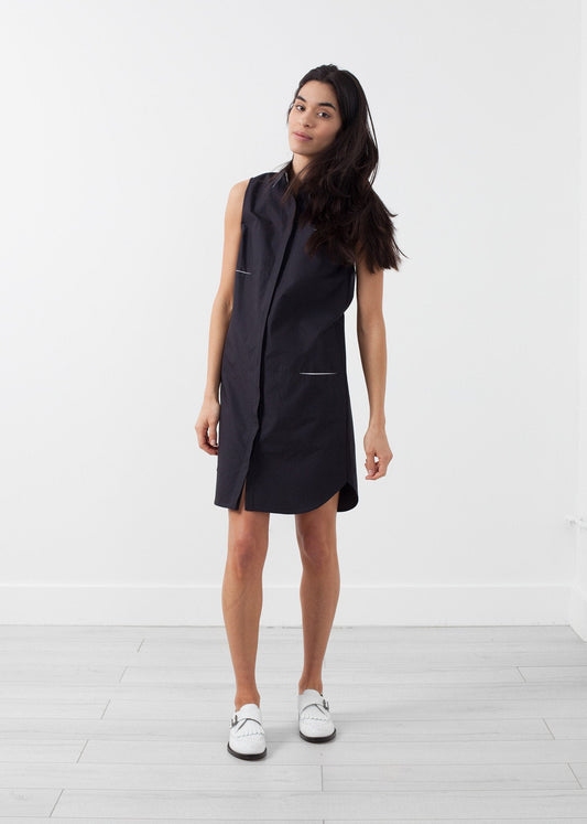 Ärmelloses Kleid mit versteckten Taschen
