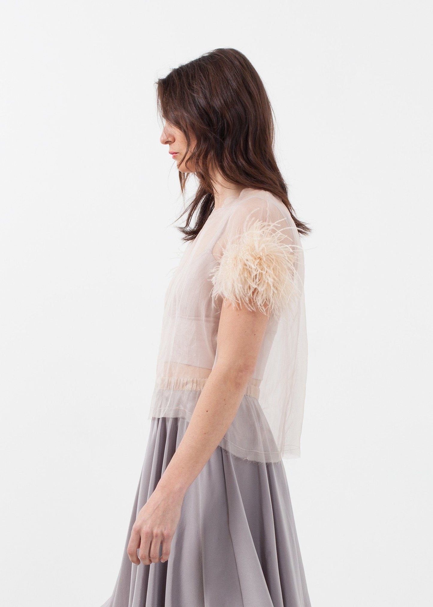 Organza fjädertopp