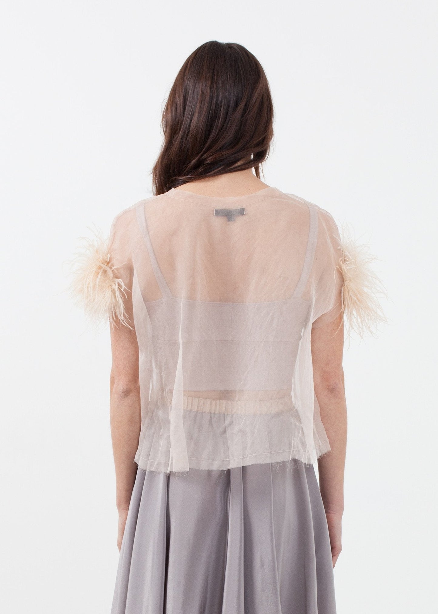 Organza fjädertopp