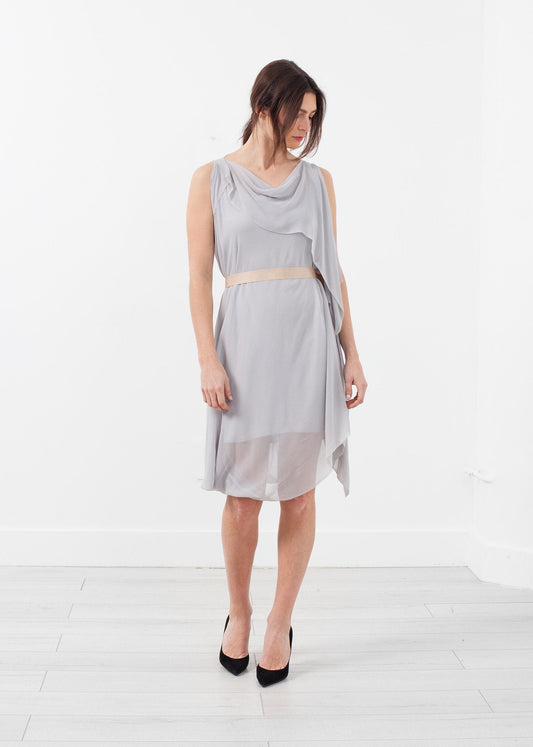 Drapiertes Kleid aus Chiffon
