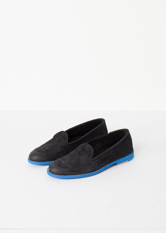 Wildleder-Loafer - Schwarz/Blau