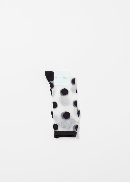 Transparente Crew mit großen Polka Dots
