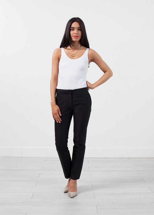 Pantalón Costura Recta en Negro