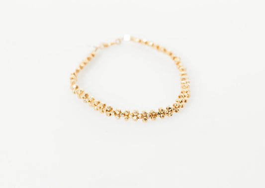 Brazalete Lane Bead en latón dorado