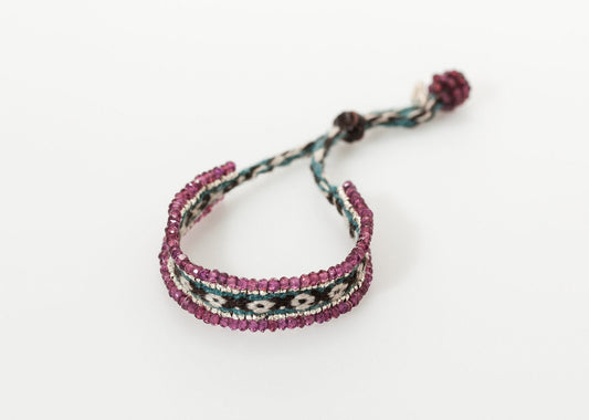 Pulsera Oaxaqueña en Granate